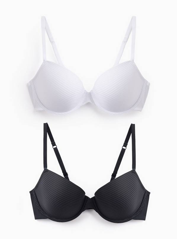 Stripe Mesh T-Shirt Bras 2 Pack  36C